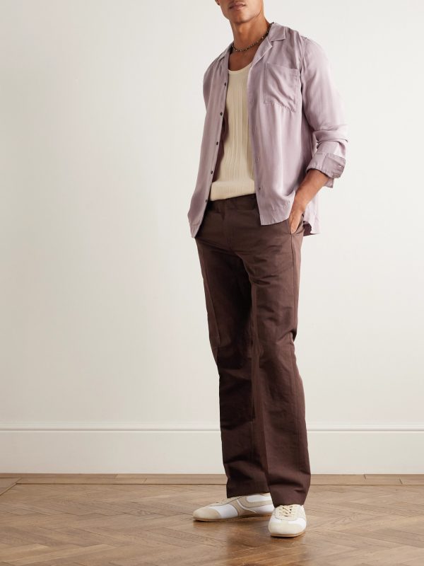 Straight-Leg Cotton and Linen-Blend Trousers - OU Straight-Leg Cotton and Linen-Blend Trousers - OU