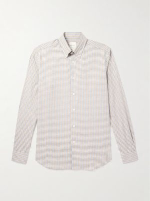 Button-Down Collar Checked Cotton Shirt Button-Down Collar Checked Cotton Shirt