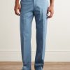 Straight-Leg Cotton-Blend Twill Trousers - FR