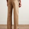 Straight-Leg Cotton-Blend Twill Trousers - BK