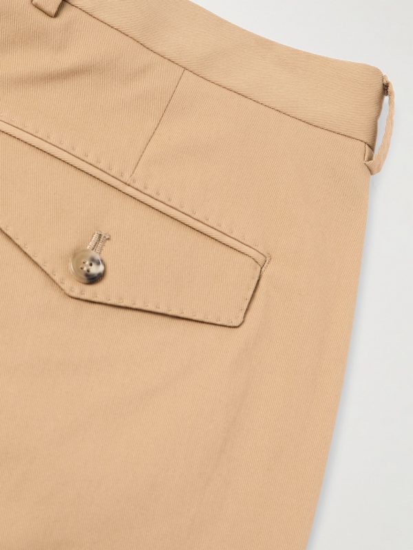 Straight-Leg Cotton-Blend Twill Trousers - CU