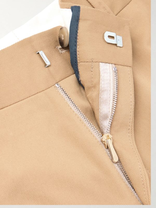 Straight-Leg Cotton-Blend Twill Trousers - E1