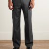 Straight-Leg Pinstriped Wool Trousers - FR