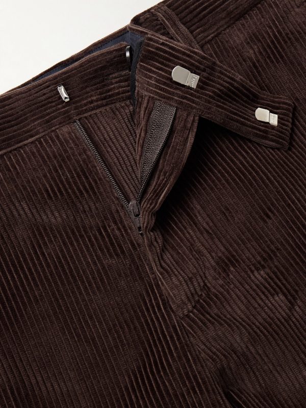 Gents Slim-Fit Straight-Leg Cotton-Corduroy Suit Trousers - E1 Gents Slim-Fit Straight-Leg Cotton-Corduroy Suit Trousers - E1