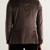 Slim-Fit Satin-Trimmed Cotton-Velvet Tuxedo Jacket - BK