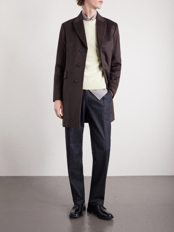 Slim-Fit Wool and Cashmere-Blend Felt Coat - OU Slim-Fit Wool and Cashmere-Blend Felt Coat - OU