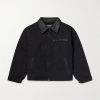 Leather-Trimmed Distressed Padded Cotton-Canvas Jacket Leather-Trimmed Distressed Padded Cotton-Canvas Jacket