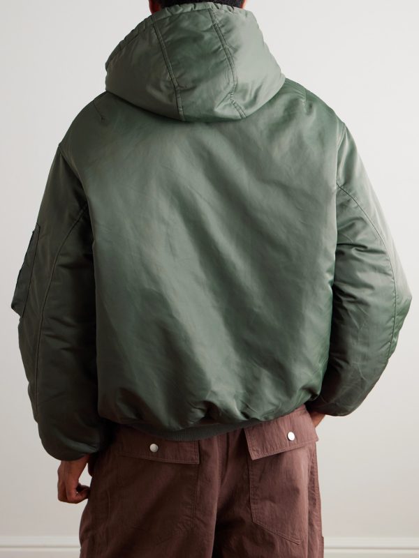 Active MA-1 Padded Shell Hooded Jacket - BK