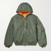 Active MA-1 Padded Shell Hooded Jacket