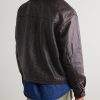 Distressed Leather Jacket - BK Distressed Leather Jacket - BK