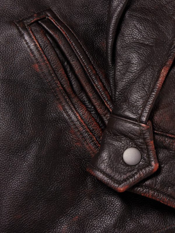 Distressed Leather Jacket - E1 Distressed Leather Jacket - E1