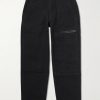 Tapered Leather-Trimmed Cotton-Canvas Cargo Trousers Tapered Leather-Trimmed Cotton-Canvas Cargo Trousers