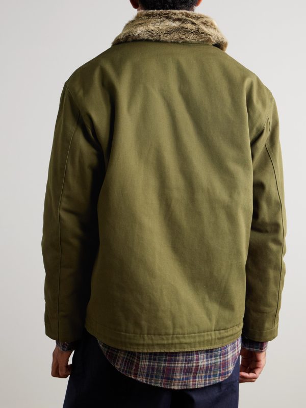 Edgar Plush-Trimmed Cotton-Canvas Jacket - BK