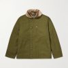 Edgar Plush-Trimmed Cotton-Canvas Jacket