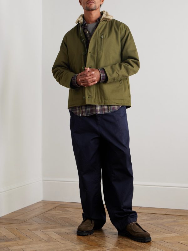Edgar Plush-Trimmed Cotton-Canvas Jacket - OU