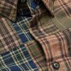 Patchwork Checked Cotton Shirt - CU Patchwork Checked Cotton Shirt - CU