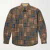 Patchwork Checked Cotton Shirt Patchwork Checked Cotton Shirt