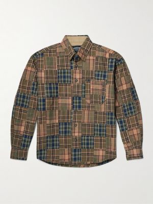 Patchwork Checked Cotton Shirt Patchwork Checked Cotton Shirt