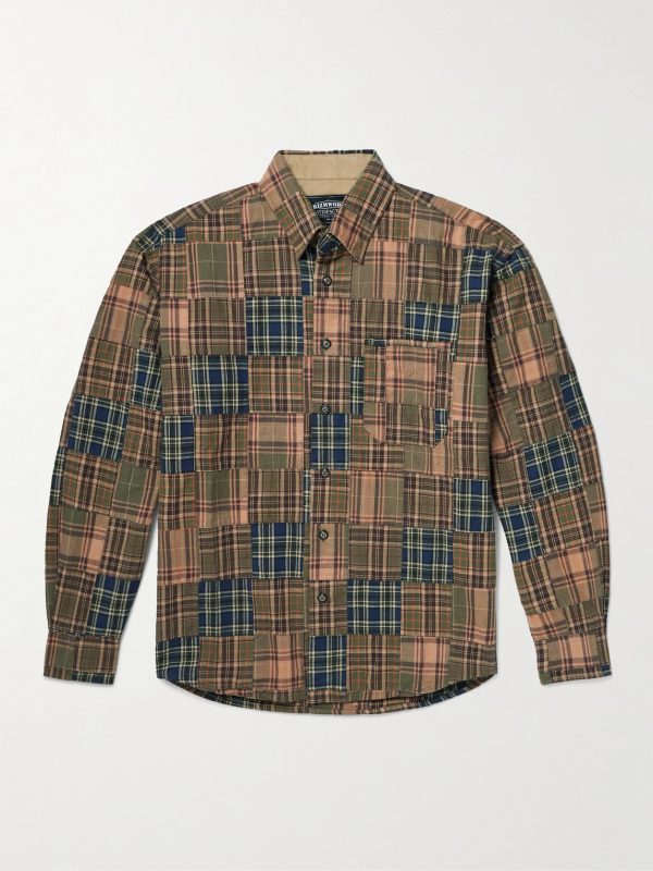 Patchwork Checked Cotton Shirt Patchwork Checked Cotton Shirt