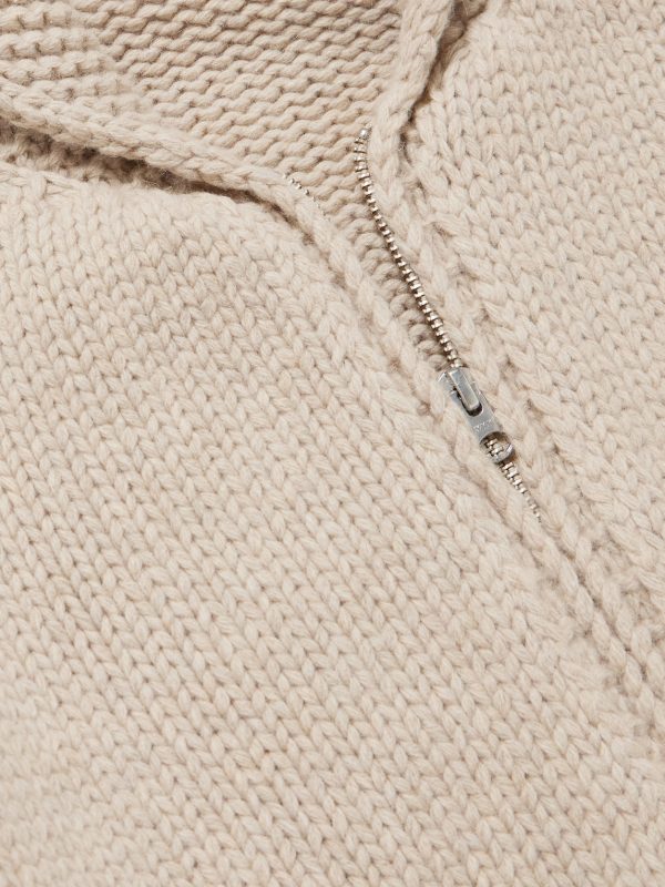 Shawl-Collar Wool-Blend Zip-Up Cardigan - CU Shawl-Collar Wool-Blend Zip-Up Cardigan - CU