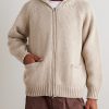 Shawl-Collar Wool-Blend Zip-Up Cardigan - FR Shawl-Collar Wool-Blend Zip-Up Cardigan - FR