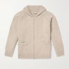 Shawl-Collar Wool-Blend Zip-Up Cardigan Shawl-Collar Wool-Blend Zip-Up Cardigan