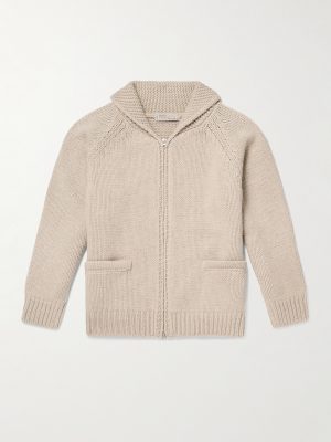 Shawl-Collar Wool-Blend Zip-Up Cardigan Shawl-Collar Wool-Blend Zip-Up Cardigan
