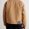 Leather-Trimmed Distressed Cotton-Canvas Jacket - BK Leather-Trimmed Distressed Cotton-Canvas Jacket - BK