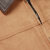 Leather-Trimmed Distressed Cotton-Canvas Jacket - CU Leather-Trimmed Distressed Cotton-Canvas Jacket - CU