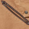 Leather-Trimmed Distressed Cotton-Canvas Jacket - E1 Leather-Trimmed Distressed Cotton-Canvas Jacket - E1