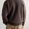 Deck Ribbed Wool-Blend Zip-Up Cardigan - BK Deck Ribbed Wool-Blend Zip-Up Cardigan - BK