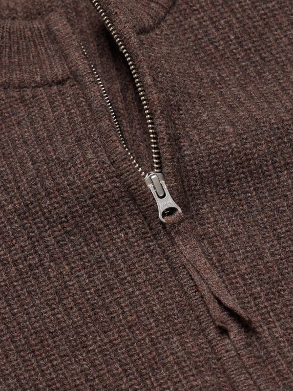 Deck Ribbed Wool-Blend Zip-Up Cardigan - CU Deck Ribbed Wool-Blend Zip-Up Cardigan - CU