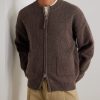 Deck Ribbed Wool-Blend Zip-Up Cardigan - FR Deck Ribbed Wool-Blend Zip-Up Cardigan - FR
