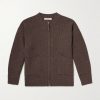 Deck Ribbed Wool-Blend Zip-Up Cardigan Deck Ribbed Wool-Blend Zip-Up Cardigan