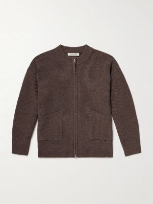 Deck Ribbed Wool-Blend Zip-Up Cardigan Deck Ribbed Wool-Blend Zip-Up Cardigan