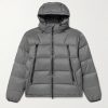Altavia Quilted Nylon Hooded Down Jacket Altavia Quilted Nylon Hooded Down Jacket