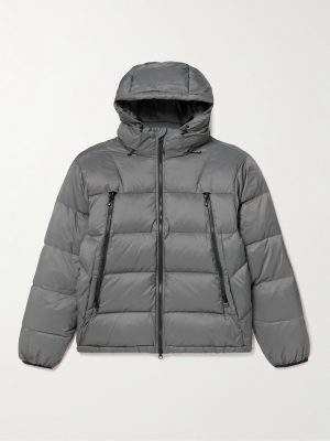 Altavia Quilted Nylon Hooded Down Jacket Altavia Quilted Nylon Hooded Down Jacket