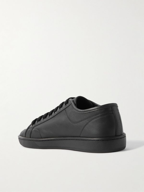 Gym Low Logo-Print Leather Sneakers - BK