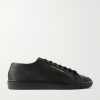 Gym Low Logo-Print Leather Sneakers