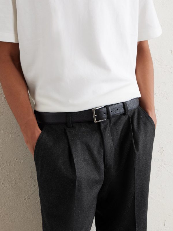 Straight-Leg Pleated Cashmere-Blend Flannel Suit Trousers - E1