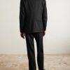 Double-Breasted Cashmere-Blend Flannel Suit Jacket - BK Double-Breasted Cashmere-Blend Flannel Suit Jacket - BK