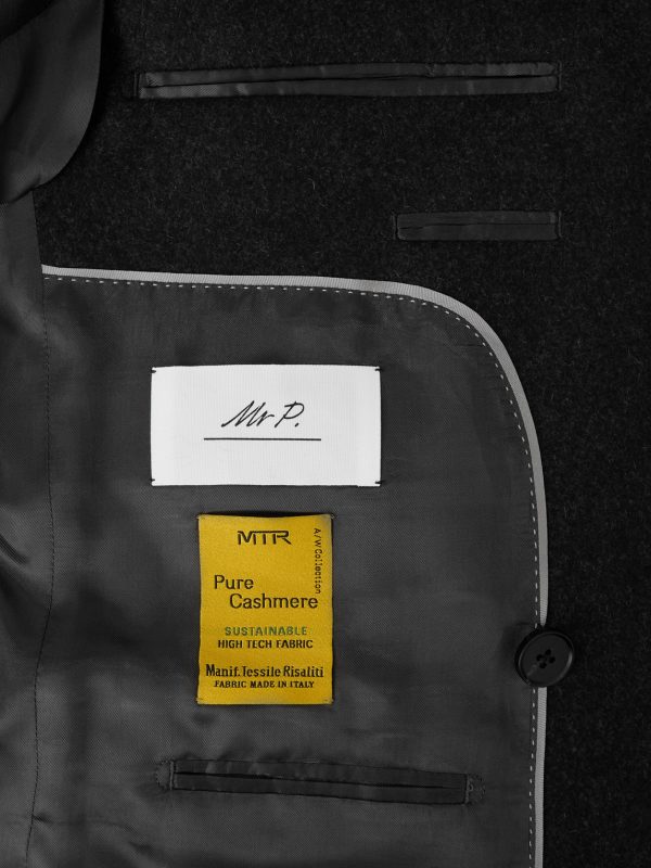 Double-Breasted Cashmere-Blend Flannel Suit Jacket - E1 Double-Breasted Cashmere-Blend Flannel Suit Jacket - E1