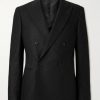 Double-Breasted Cashmere-Blend Flannel Suit Jacket Double-Breasted Cashmere-Blend Flannel Suit Jacket