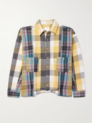 Patchwork Checked Cotton-Flannel Shirt Patchwork Checked Cotton-Flannel Shirt