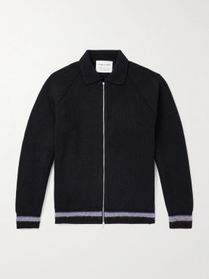 Zaya Ribbed Merino Wool Zip-Up Sweater Zaya Ribbed Merino Wool Zip-Up Sweater