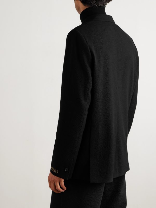 Shinji Textured-Woven Suit Jacket - BK