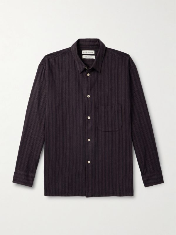 Gusto Striped Cotton and Lyocell-Blend Shirt Gusto Striped Cotton and Lyocell-Blend Shirt