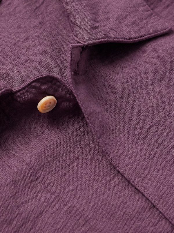 Sayan Garment-Dyed Crinkled Cotton Overshirt - CU Sayan Garment-Dyed Crinkled Cotton Overshirt - CU