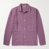 Sayan Garment-Dyed Crinkled Cotton Overshirt Sayan Garment-Dyed Crinkled Cotton Overshirt