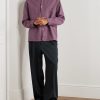 Sayan Garment-Dyed Crinkled Cotton Overshirt - OU Sayan Garment-Dyed Crinkled Cotton Overshirt - OU